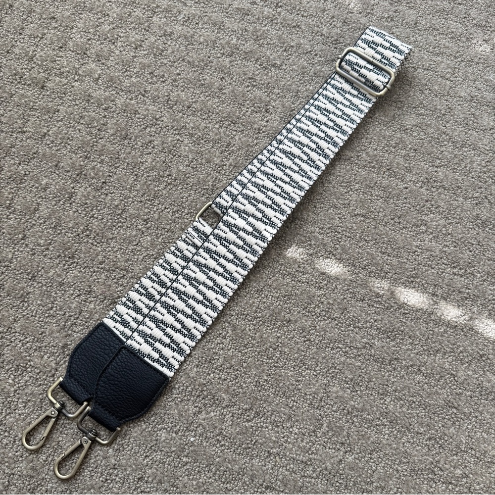 NWOT Anthro Crossbody Canvas STRAP ONLY Black & White